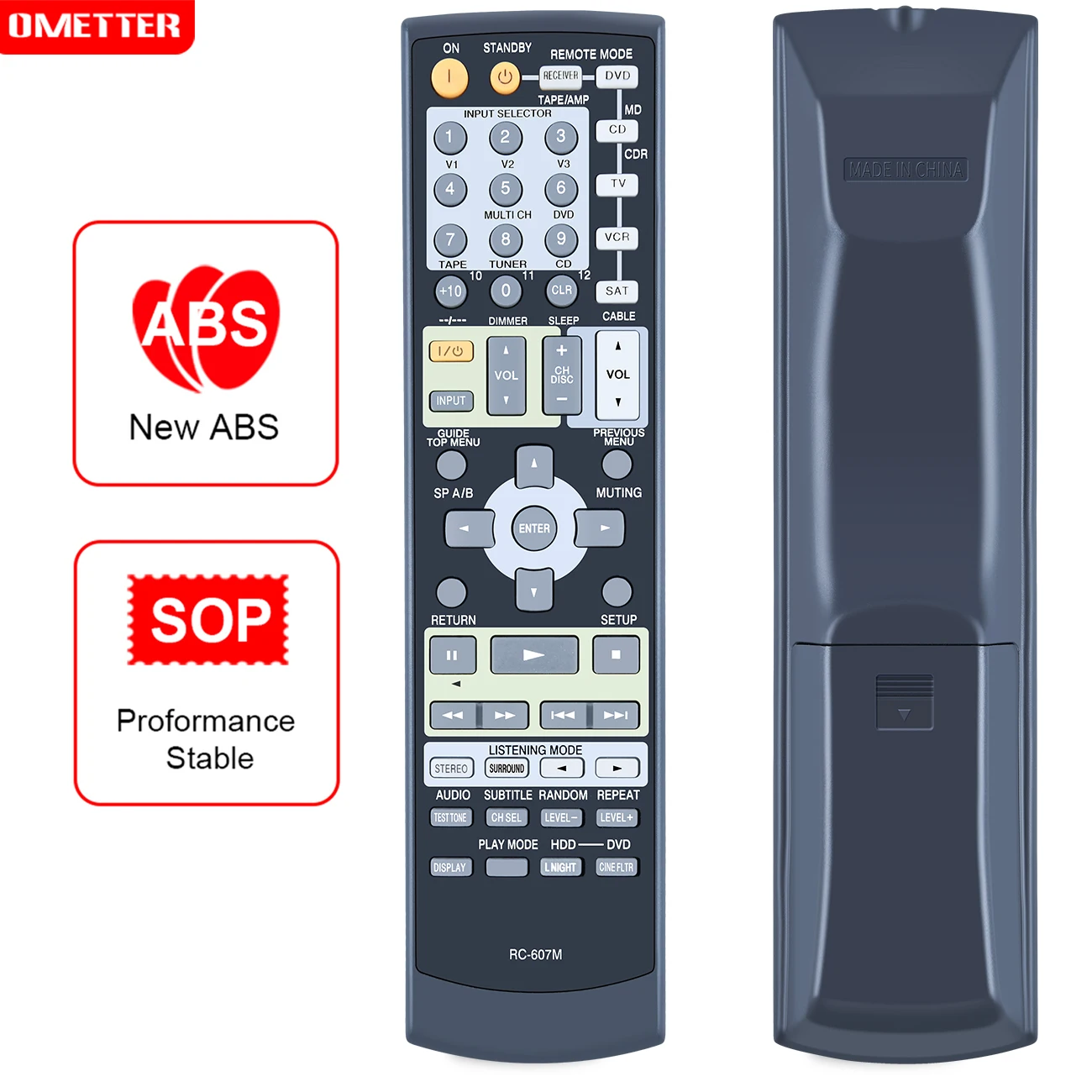 New rc 607m remote control for onkyo av receiver tx sr503 tx sr8350 tx