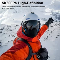 Ourlife Action Camera 5K30FPS EIS 2.0 Inch IPS Dual Screen 30M Waterproof WiFi 5X Zoom Helmet Sport Camera With Remote Control - Image 2