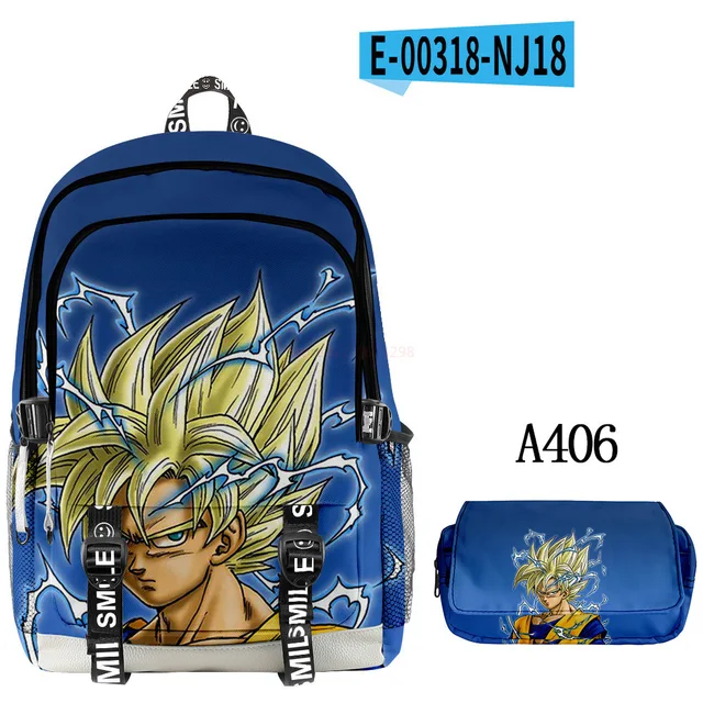 3-piece Set Dragon Ball Backpack Student School Bag Travel Backpack Pencil  Case Oxford Birthday Gift-E – The Market Depot