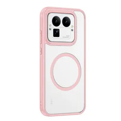 Magsafe Magnetic Matte PC Phone Case with Wireless Charging and Shockproof Back Cover for Realme GT 8 Pro (Pink)