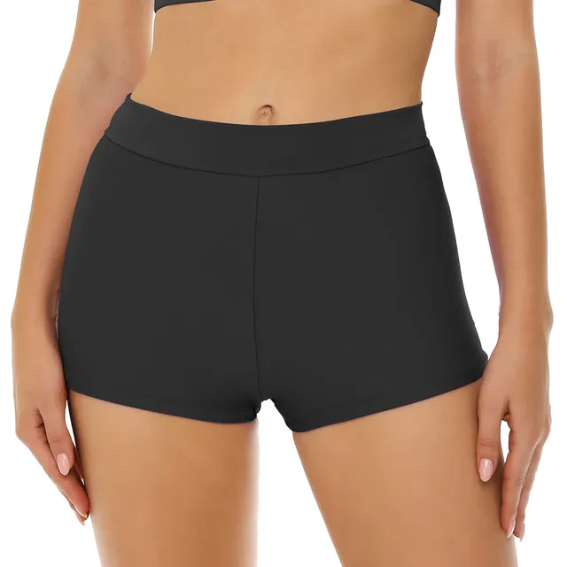 Women Swim Shorts High Waisted Bathing Suit Bottoms Tummy Control Swim  Solid Color Boyshorts Full Coverage Boardshort Biquini - Two-piece  Separates - AliExpress