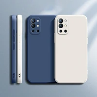 Lens Protection Phone Case for Oneplus 9R 9 R T RT 9RT Pro 5G Soft Plain Square Liquid Silicone Original Back Cover Housing Bags