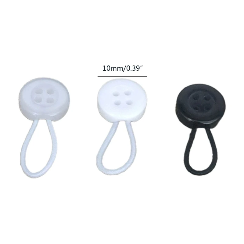10Pcs Collar Extenders Elastic Button Extender Neck Extenders for Women Men Dress T-Shirts, No Sewing Instant Extension 6