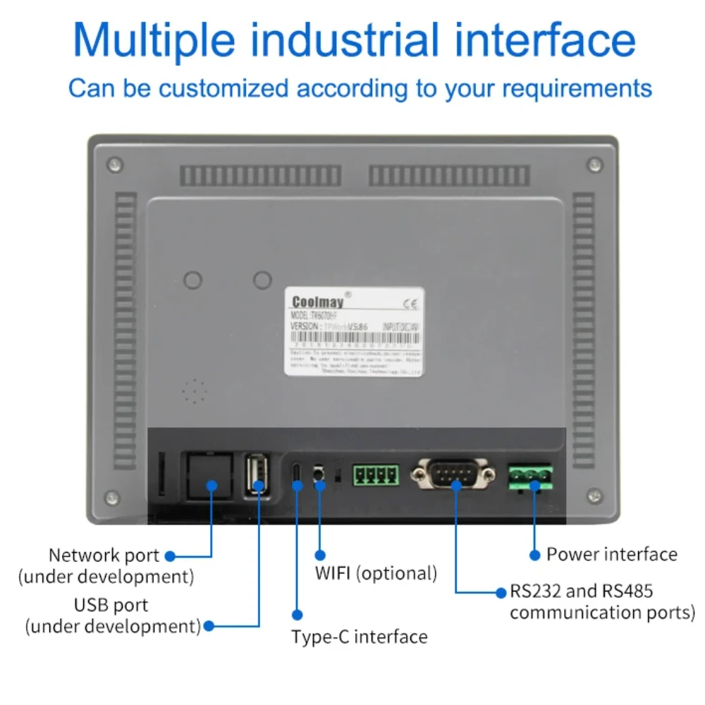 

7 inch HMI TK6070FH/HD NEW Coolmay Optional WIFI 800*480 resolution color HMI touch screen industrial monitor CNC controller kit