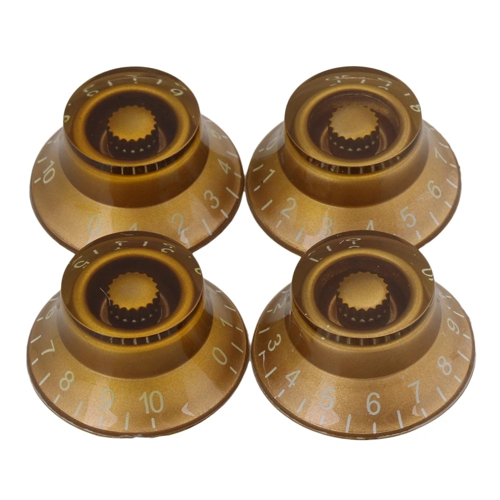 4 X Top Hat Speed Control Knobs For Electric Guitar Gold Guitar Parts