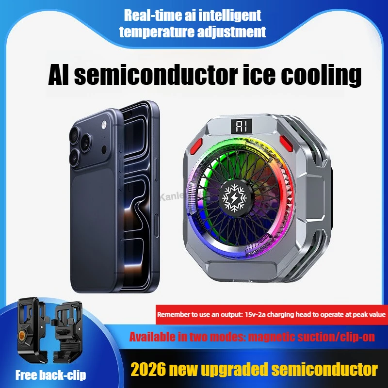 TH28 Semiconductor Phone Cooler 15V/2A High Powerful Cooling Radiator Multi Gears Adjustable Temperature Control With_voghion.com