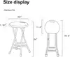 24-inch folding stool with handle, non-slip foot folding bar stool, 600 lb capacity, (13 "x 11.5" x 24") 3