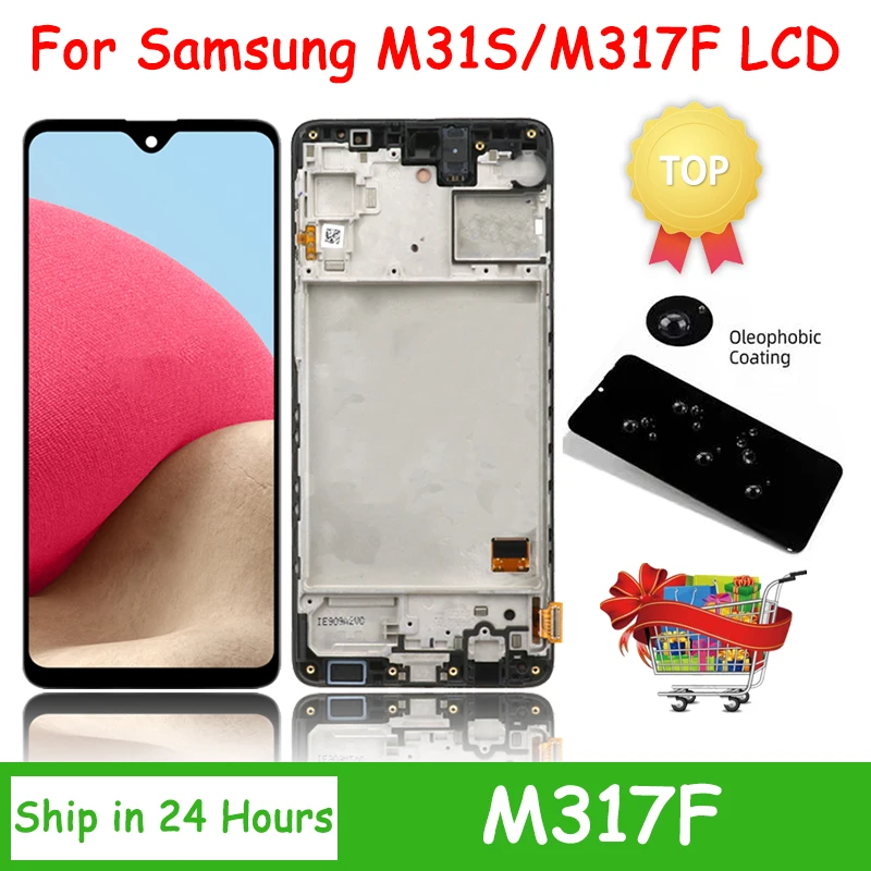 

6.5“Small Size M31S Display Frame For Samsung M31s M317 M317F M317F/DS LCD Display Touch Screen Digitizer Assembly Replacement