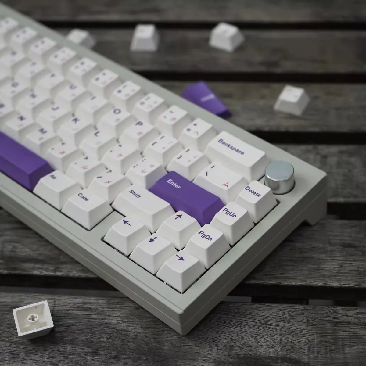 パープルローズキーキャップセット,pbt,染料サブ,lightプルーフ,Cherry