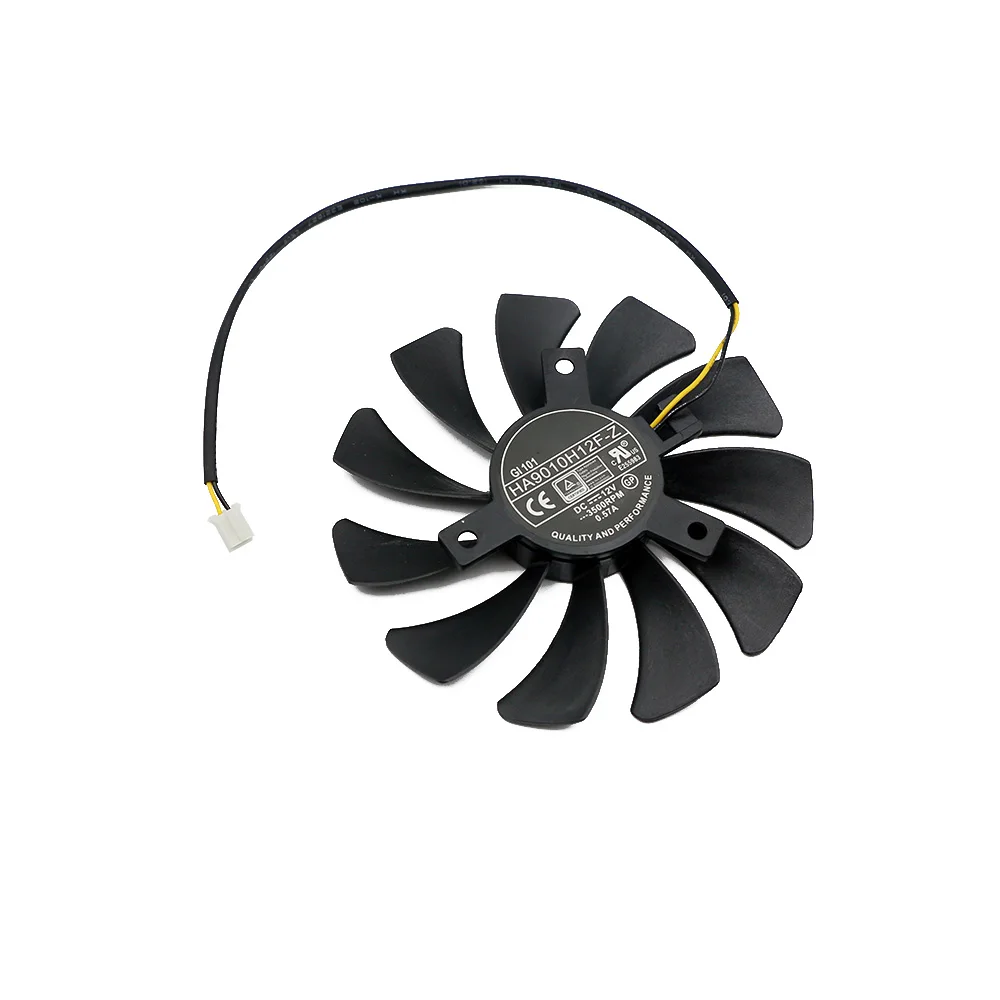 Ventilador de Placa Gráfica Ventilador Mais Frio para Msi Geforce Gtx 1050ti 4g oc Gtx 1050 2pin Ha9010h12f-z dc 12v 0.57a 85 mm - Imagem 4