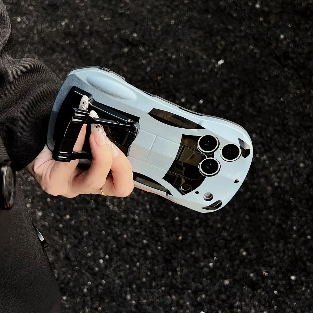 Luxury Sports Car Style 3D Effect Phone Case with Excellent Grip - Durable Protective Cover