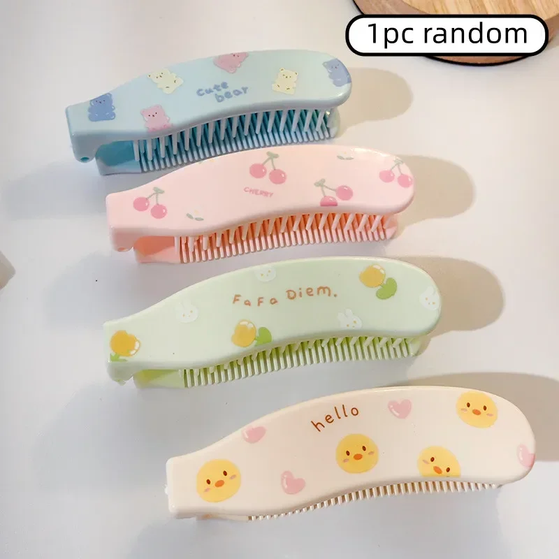 Cute Cartoon Bear Bunny Puppy Hair Comb Baby Girls Hairbrush Portable Fold Combs Kids Children Hair Brush Accessories