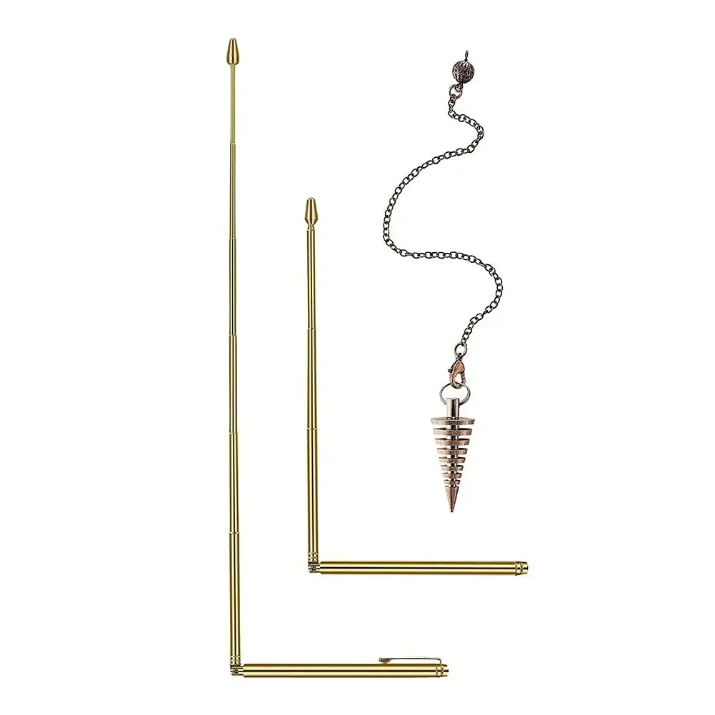 99.9% Pure Copper Dowsing Sticks Metal Detector Rod Copper Probe For Water Gold Finding Treasure Hunting Divination Tools 4