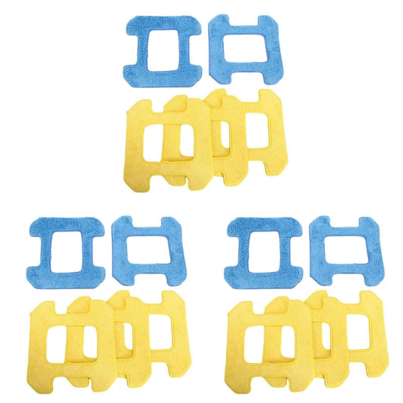 

Top Deals 9Pc Wet Cleaning + 6Pc Dry Rubbing Mop Pads For Hobot 268 Window Cleaning Robot