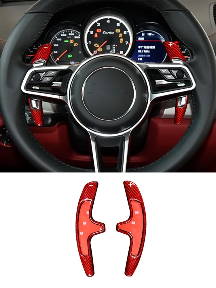 

Car steering wheel DSG shift paddles Paddle Extension carbon fiber For Porsche 911 2013 2014 2015 2016 Auto Accessories