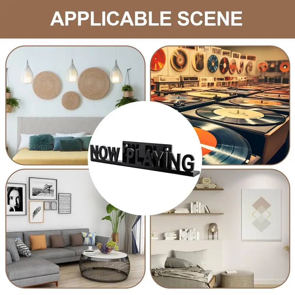 Description Picture 5 of itemWall Mount Record Shelf Wall Mount Now Playing DVDs Record Display Stand Vinyl Record Acrylic Shelf For Albums Home Accessories