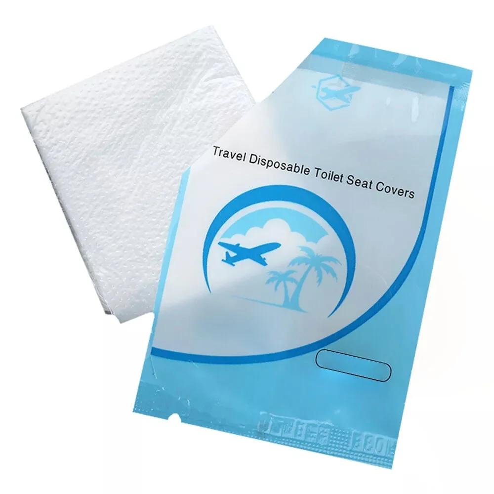Toilet Seat Cover 50Pcs Disposable Plastic Toilet Seat Cover Waterproof and Non Slip Individually Wrapped for Travel Toilet Seat Protectors