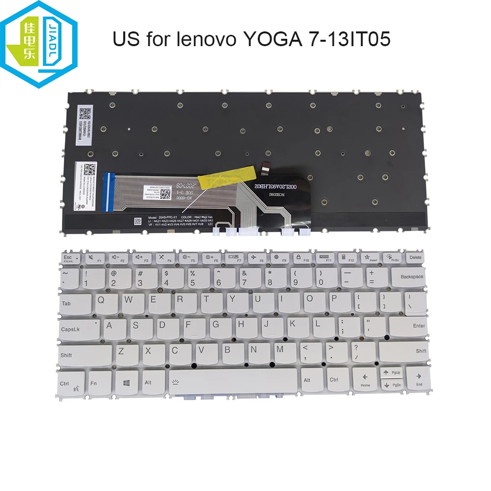 Teclado Backlight dos Eua para Laptop Lenovo Yoga Slim 713itl05 7-13acn05 Carbono 13itl5 Teclados de Computador Ingleses Luz Sn21a19932