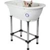 Home。Pet Dog Cat Portable Bath Tub (White, 37.5 1