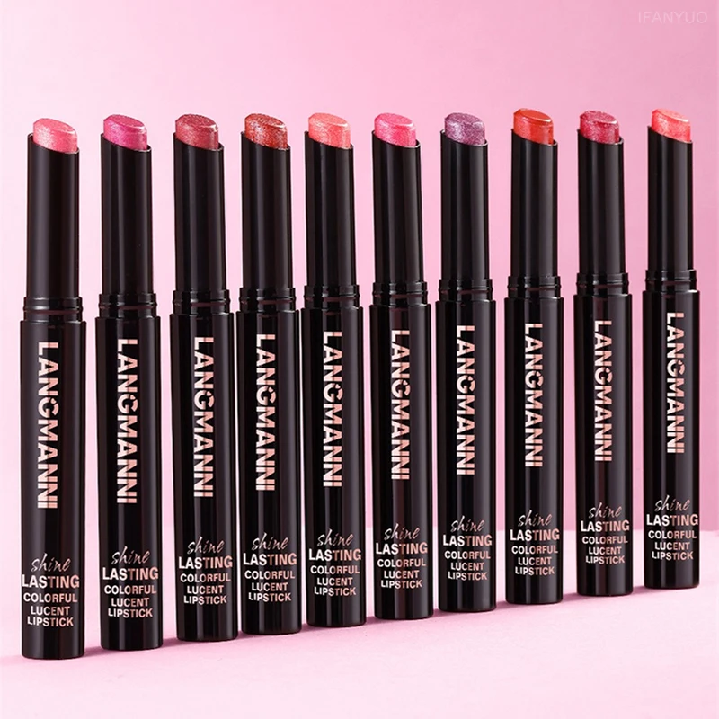 Glitzer Diamant Lippenstift Wasserfest Langanhaltend Feuchtigkeitsspendend_voghion.com
