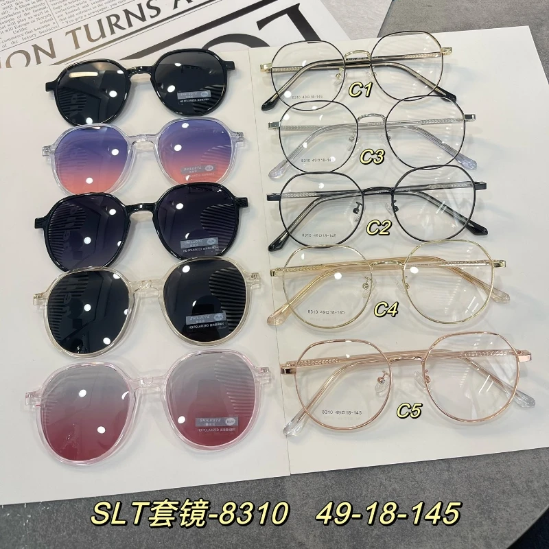 Occhiali Da Sole Polarizzati Clip-On 2 In 1 Round Clip On Occhiali Da Sole Uomo Donna Occhiali Da Sole Occhiali Da Vista Lenti Clear Driving