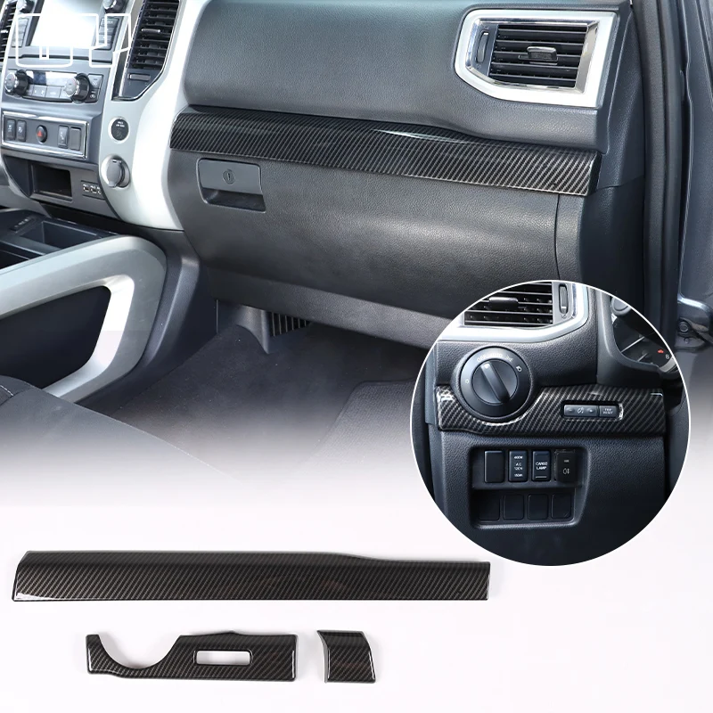 Per Nissan Titan 2016-2023 Abs In Fibra Di Carbonio Car Center Console Cruscotto Trim Strip Sticker Accessori Interni Lhd