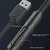 3M Long USB Wired Headphones In-ear Earphones With Mic USB-A Cable Handsfree Headset Gaming USB Earbuds For Desktop Laptop PC 4