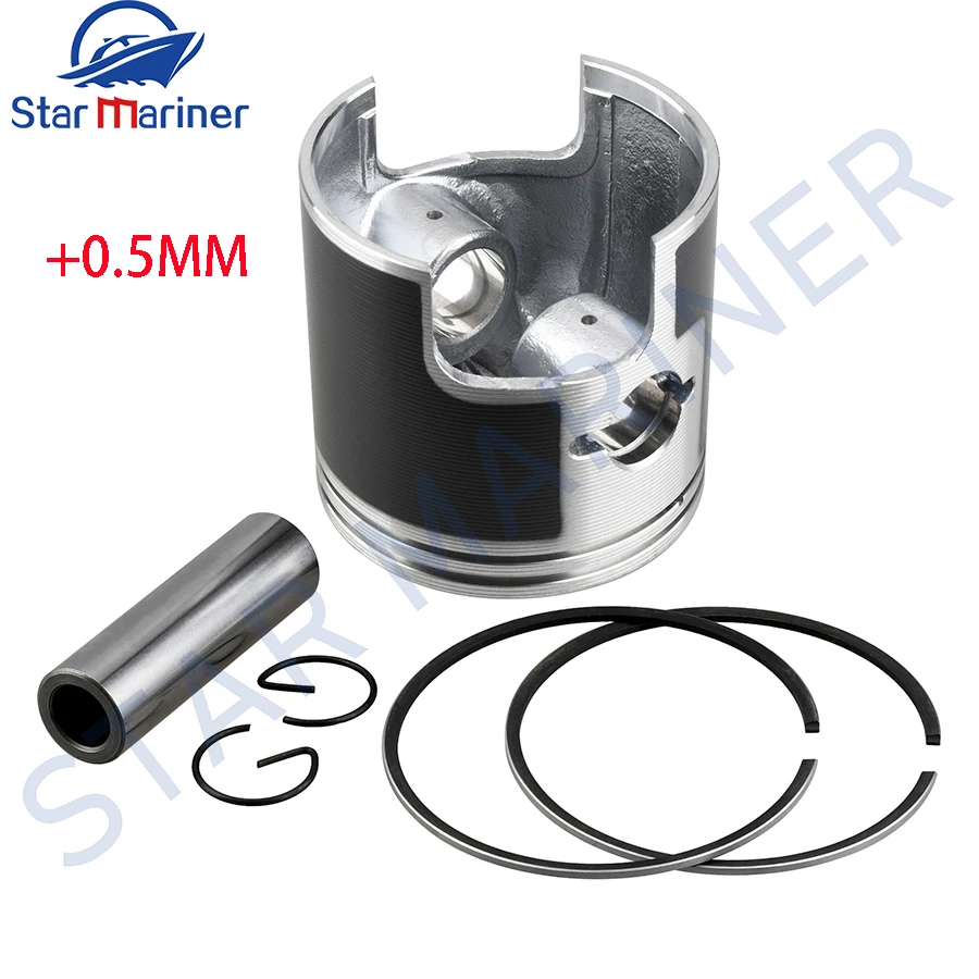 

12110-94400 Piston Kit 12140-94400 Piston Ring 79.5MM (+0.5MM) For Suzuki Outboard Motor DT40 DT40C 12110-94400-000 Boat Engine