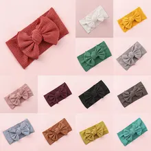 

1PC Soft Baby Headband Elastic Knot Turban Nylon Headbands For Girls Head Wrap Newborn Bow Hairband Toddler Hair Accessories