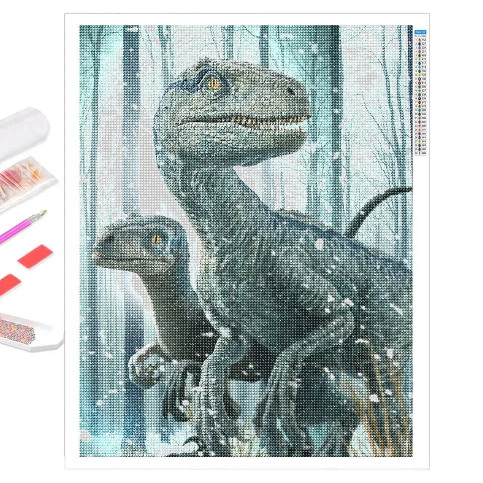 Dinosaur Diamond Painting Jurassic World Cross Stitch Movie 5D