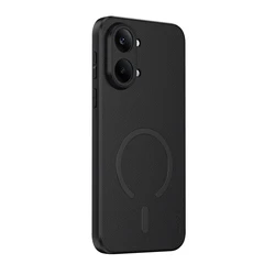 Luxury Suede Nubuck Magnetic Phone Cover - Skin - Friendly - Poco X8 Pro (Black)