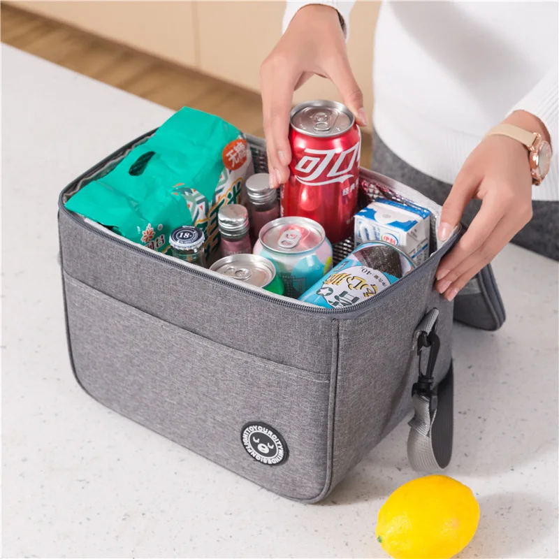 Portable Lunch Bag Food Thermal Box Durable Waterproof Office Cooler Lunchbox Shoulder Strap Insulated Case lunch bag cooler bag