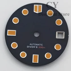 Elegant Black and White Watch Dial with Versatile Crown Placement (Black 1)