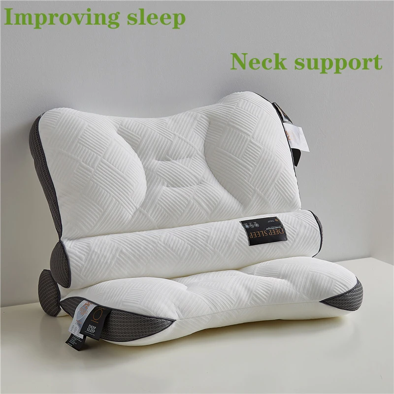 

Down Fiber Filled Sleeping Pillow Korea Style Cervical Pillow Orthopedic Soft Pillow Neck Protection Cushion 40X58cm 1PC Bedding