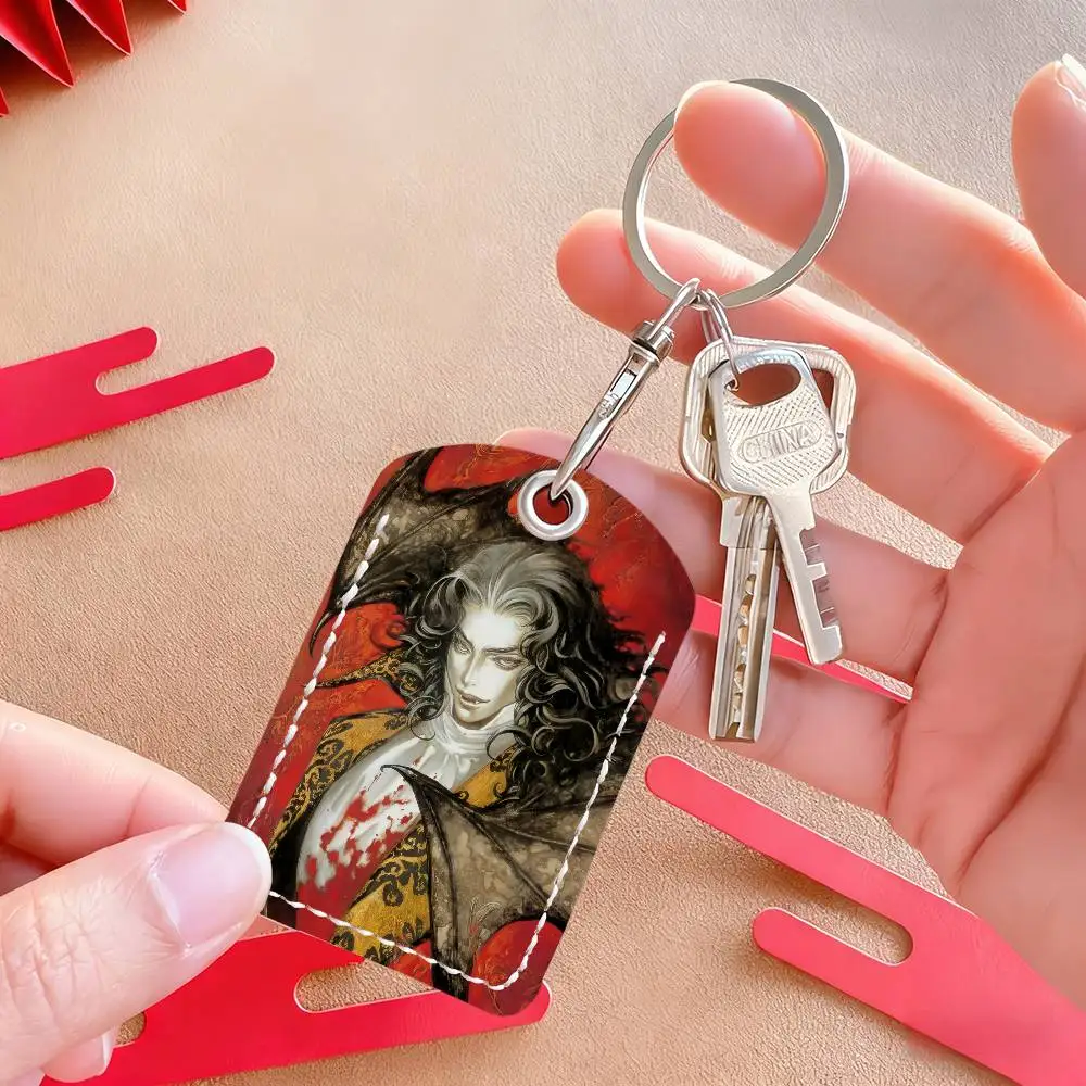 Spiel Castlevania Symphony of the Night Kartenhalter Schlüsselanhänger Schlüsselanhänger Türschloss Zugang Schutzhülle als Sicherheitsgeschenk – Detail 7