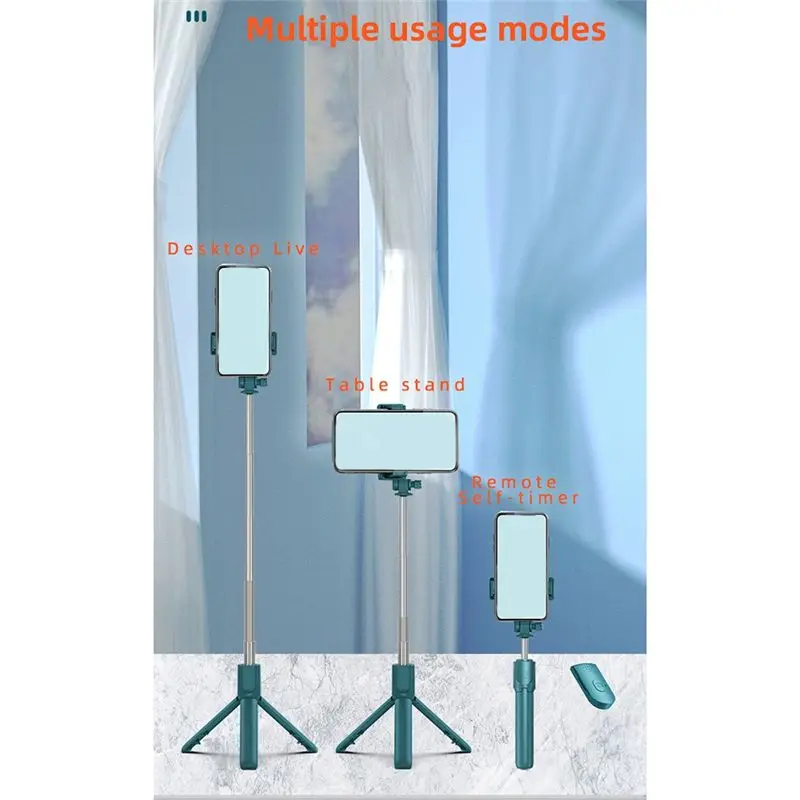M05K 셀카봉-도수 조절 가능 사진 홀더 연장 삼각대 라이브 방송 접이식 미니 삼각대 확장형 모노포드,C