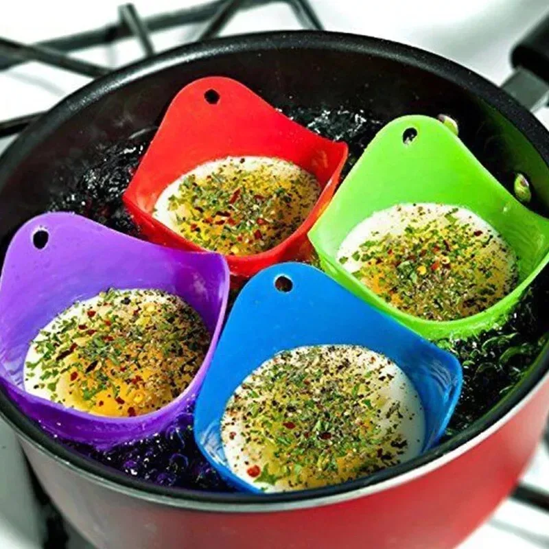 Egg Steamer Silicone Egg Poacher Pods Cooking Tool for Microwave Air Fryer Stovetop Boiler Kitchen Gadget Durable Tray Mould egg cooker egg boiler mold cup egg poacher silicone egg poacher silicone baking mold