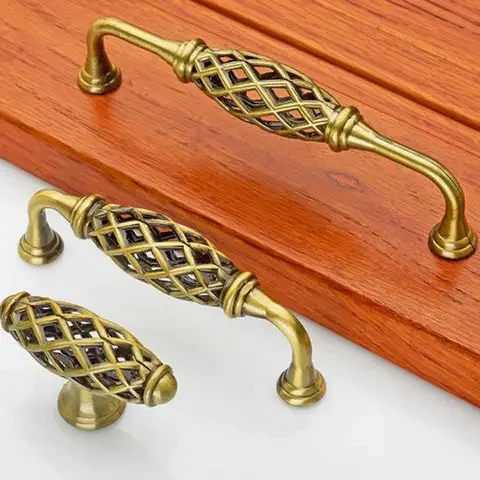 

Vintage Bronze and Black Birdcage Round Handles, Creative Cabinet, Cupboard, Wardrobe Drawer, Closet Door, Iron Pull Knobs, New,