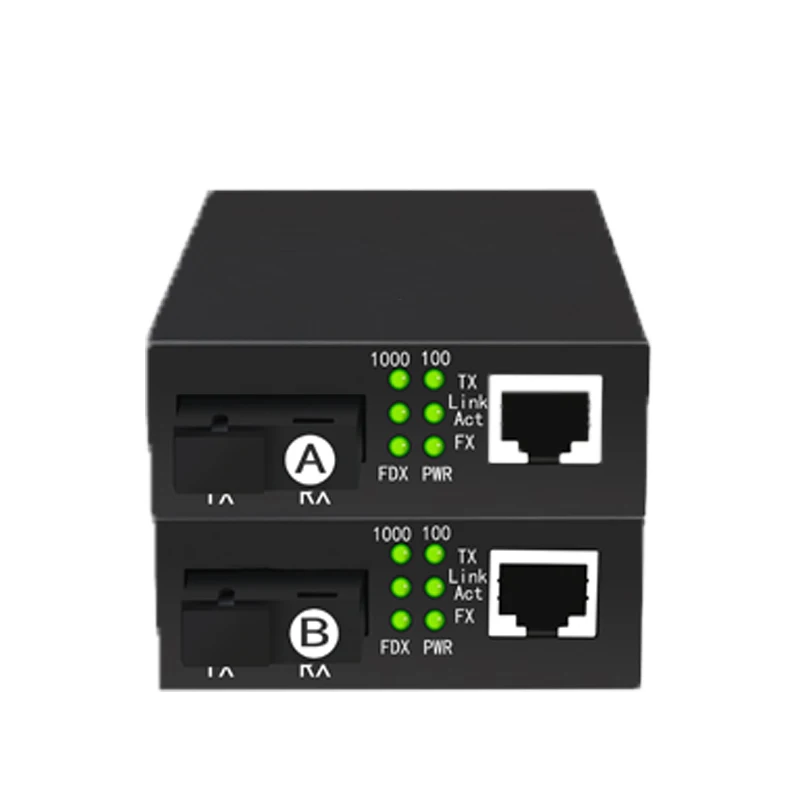 1Pair media converter complete tools multimode SC Port 2KM External Power Supply 1000M ftth tools sx core gigait transceiver