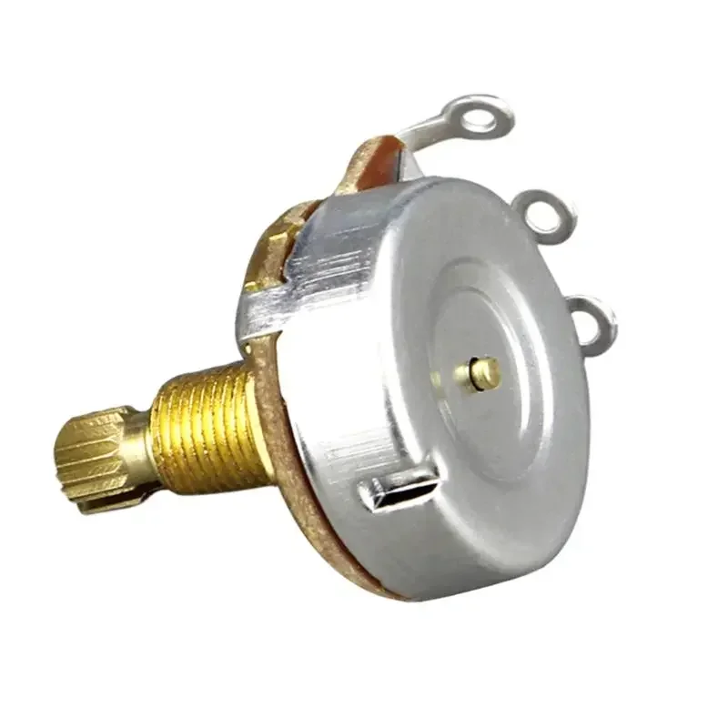Guitar Full Size Pots A500K Split Knurled Long Shaft Volume Taper Potentiometers Electric Guitar Bass Replacement