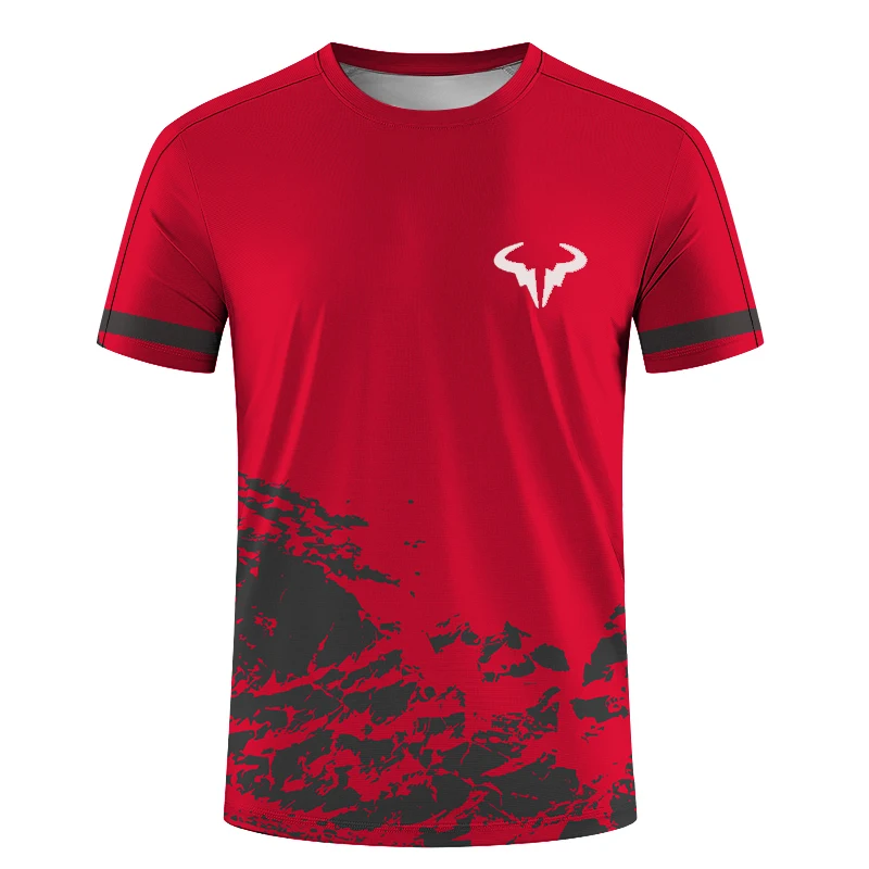 

Badminton And Tennis Series 3D Printed Men's And Women's Outdoor Extreme Sports Short Sleeved Round Neck T-shirt