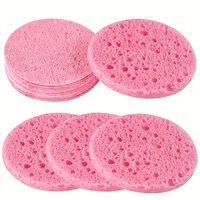 Compressed Facial Sponges, Estheticians Round Cellulose Facial Sponges,Natural Cosmetic Spa Sponges For Face Cleansing,Massage 1
