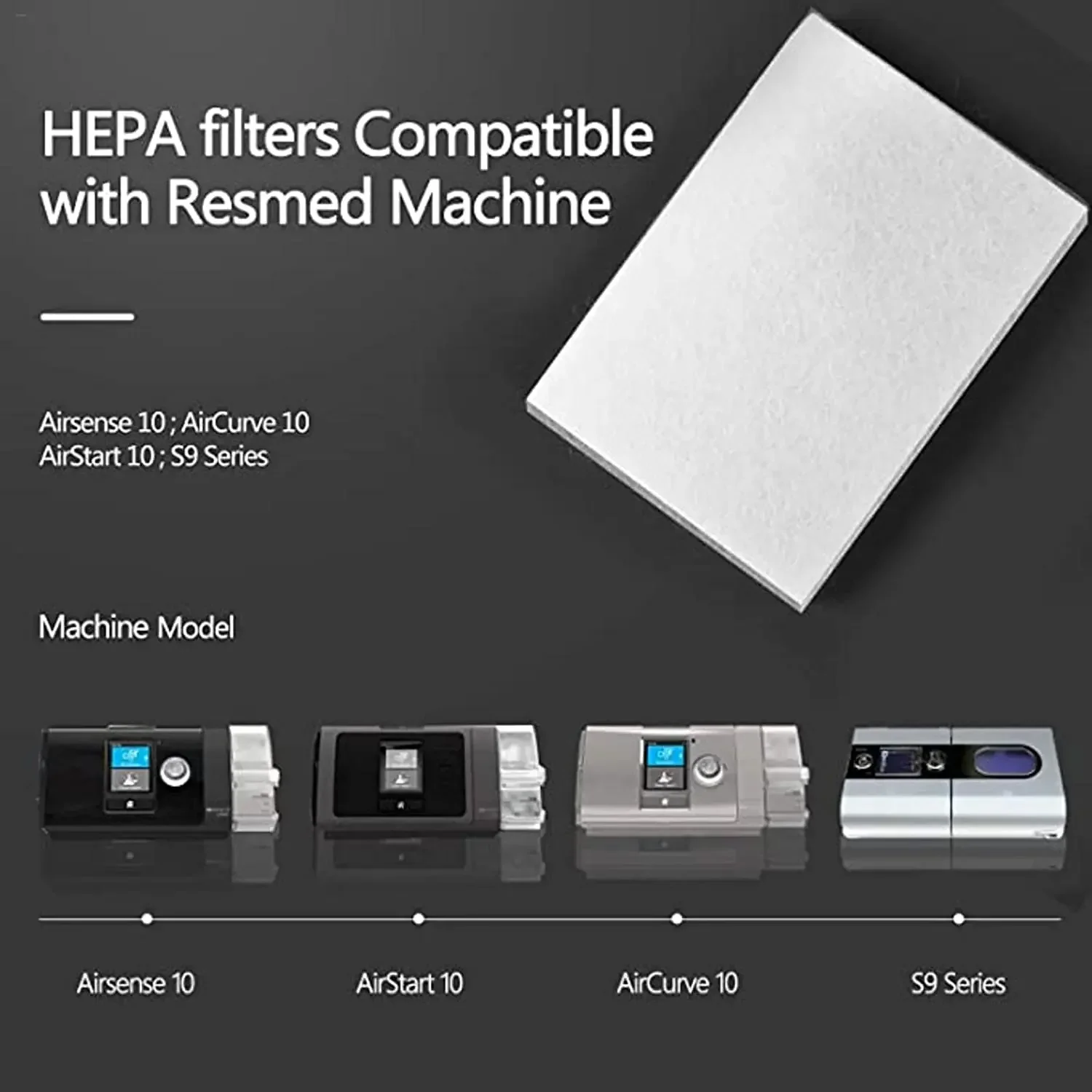 Universal CPAP Foam Filter Disposable Filters Supplies for ResMed AirSense 10 S9-AirStart Series for Philips Respironics cpap foam filter