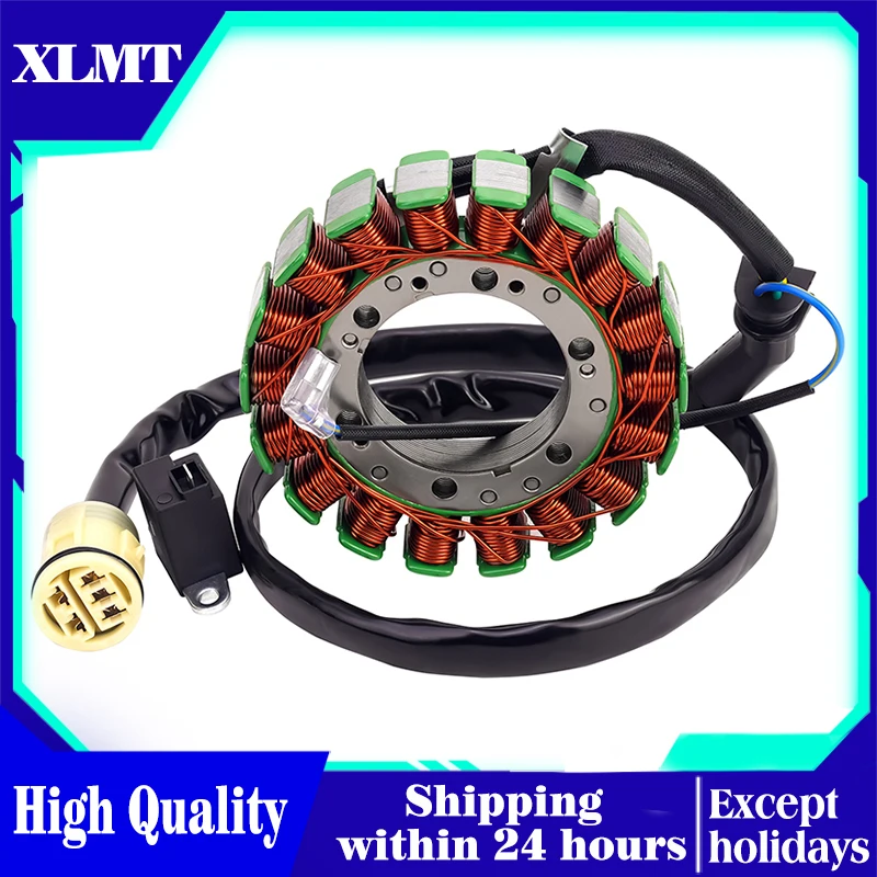 GOOFIT 18 Pôles Bobine Moto Allumage Bobine Stator Magnéto Accessoires Moteur Générateur Remplacement Pour ER650 ER6N ER6F EX650 Ninja 650 2006-2011