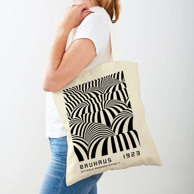 Vintage Bauhaus Art Canvas Tote Bag