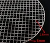 304 Stainless Steel Round Grill Net Barbecue BBQ Meshes Cooling Rack Steam Baking Rack Camping Outdoor Mesh Wire Net 4