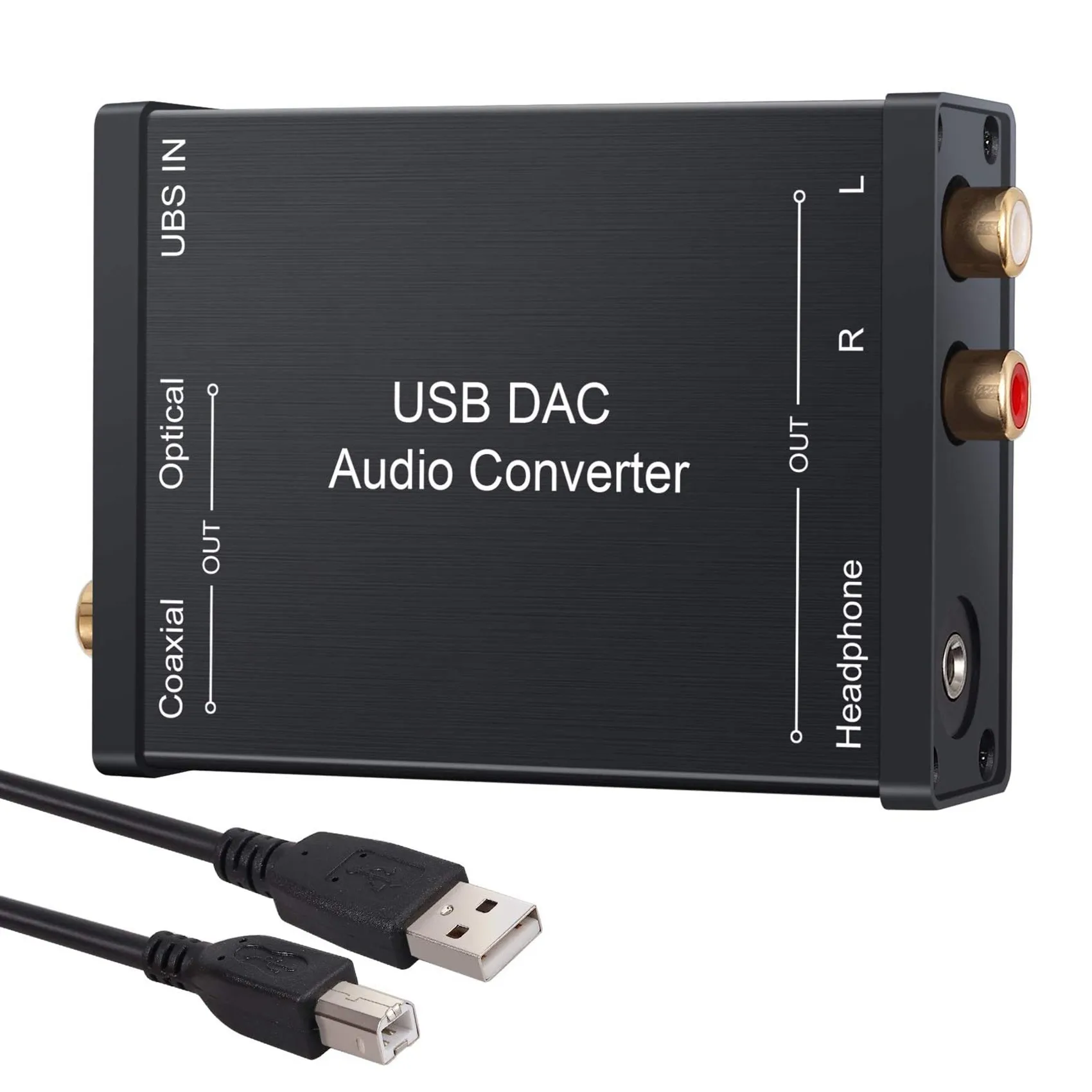 Convertitore Da Usb A Spdif Coassiale Rca E Jack Per Cuffie Da 3.5Mm Adattatore Audio Ottico Dac Usb Dac Pcm Per Windows Mac