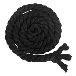 2 - Meter Braided Macrame Cotton Rope for DIY Crafts and Sewing Accessories (Black)
