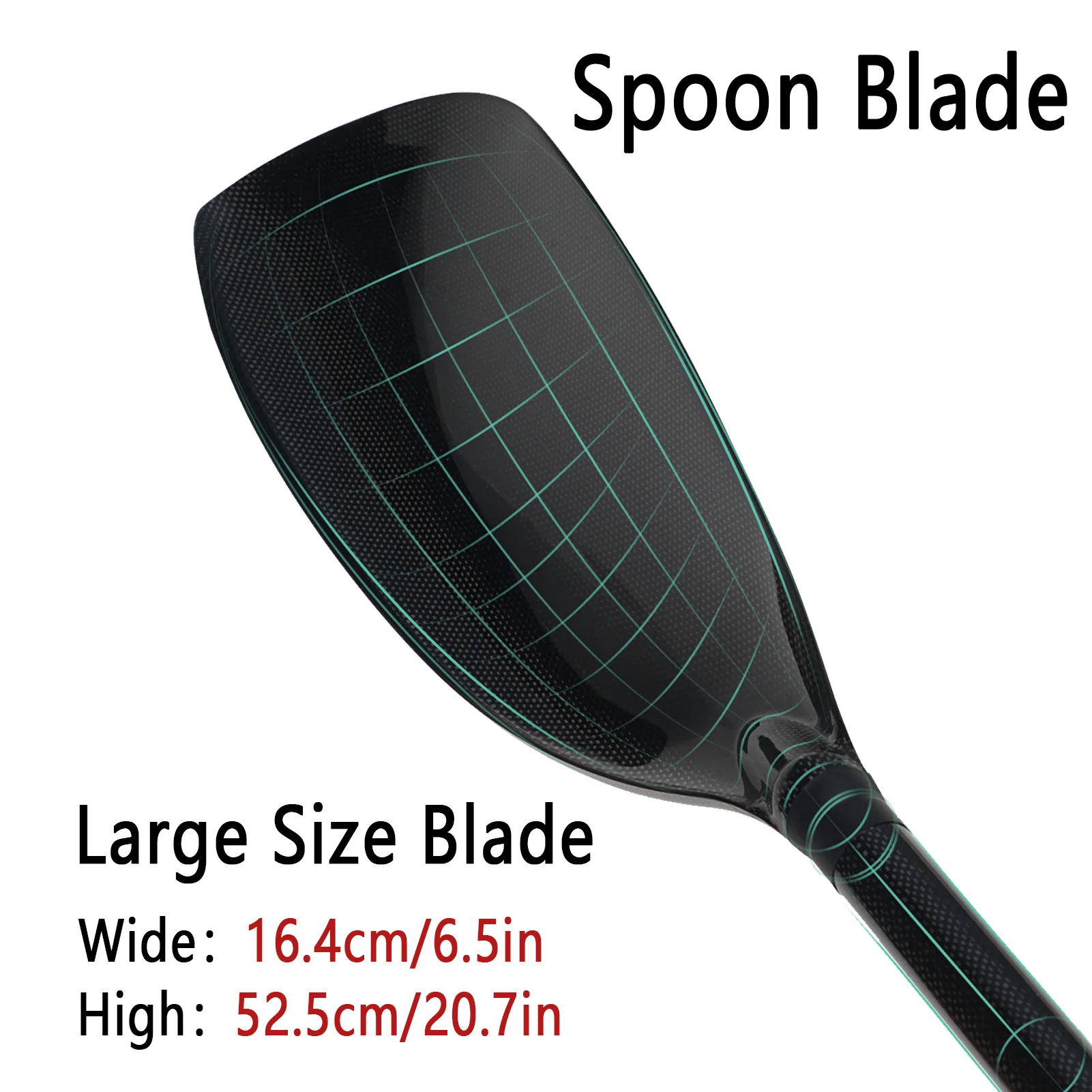 760g 2ピースカーボンファイバーウィングパドルスプーンカヤックダブル 