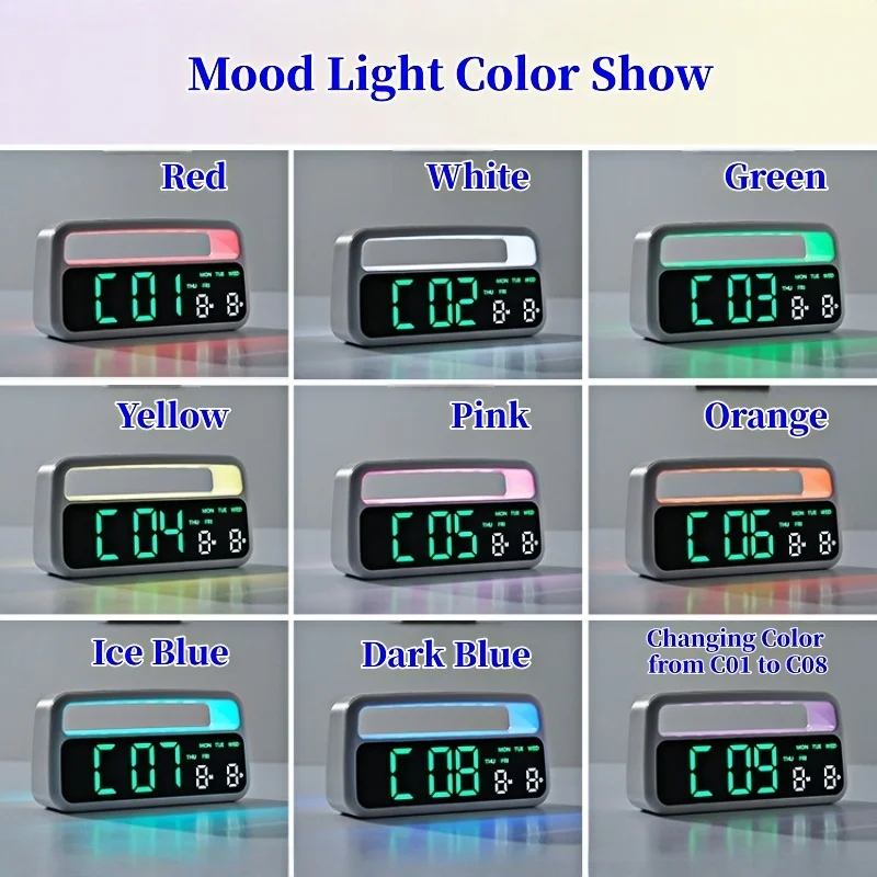 Color Changing LED Alarm Clock 4